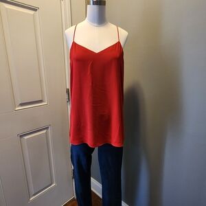 Women's Reversible Red & Black Swing Tank with Spaghetti Straps